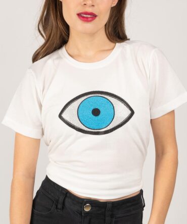 Polera Ojo Turco ( con brillos) manga corta mujer